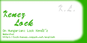 kenez lock business card